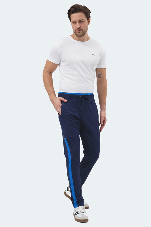 Slazenger OXFORD I Erkek Fermuar Cepli Lacivert Eşofman Altı