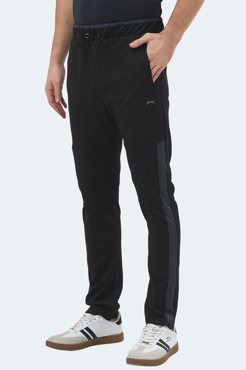 Slazenger OXFORD I Erkek Fermuar Cepli Siyah Eşofman Altı