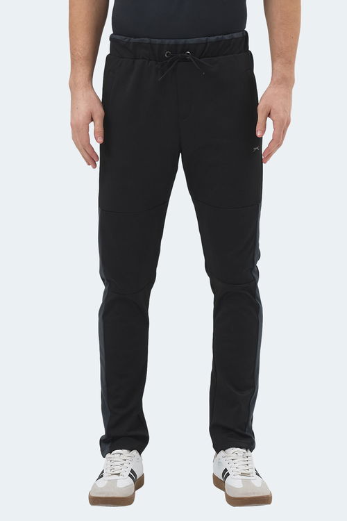 Slazenger OXFORD I Erkek Fermuar Cepli Siyah Eşofman Altı