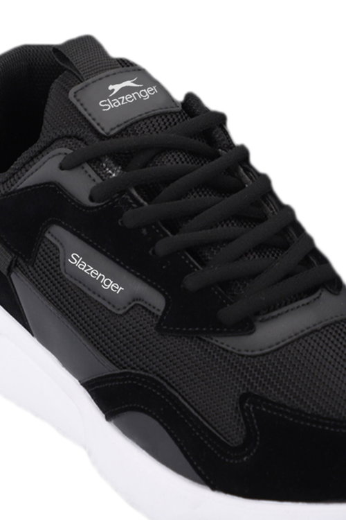 Slazenger OZONE I Erkek Siyah / Beyaz Koşu & Yürüyüş Spor Ayakkabısı