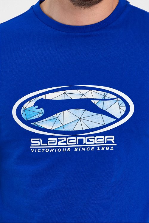 Slazenger PACKER Erkek T-Shirt Saks Mavi