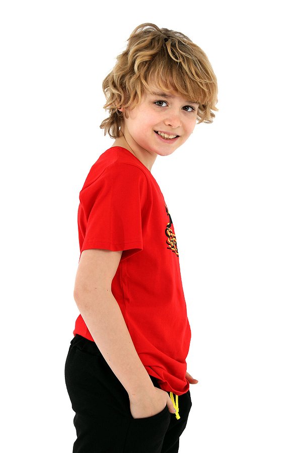 Slazenger PALLE Erkek Çocuk Kısa Kol T-Shirt Kırmızı