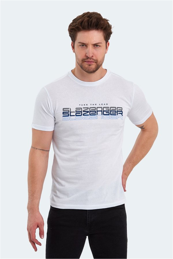 Slazenger PALLU Erkek T-Shirt Beyaz