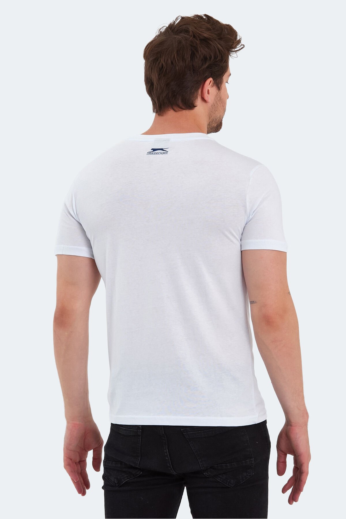 PALLU Erkek T-Shirt Beyaz - Thumbnail