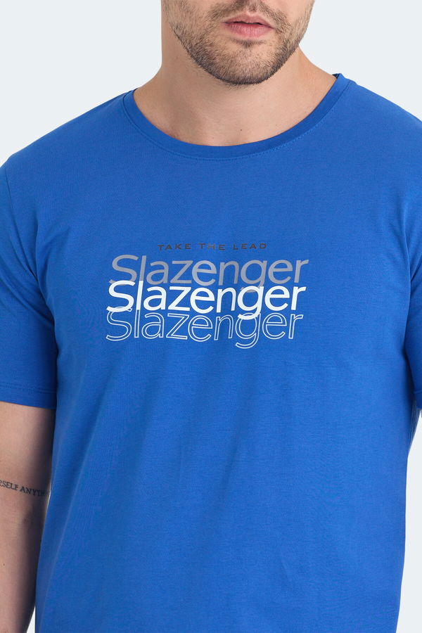 Slazenger PALLU I Erkek Tişört Saks Mavi
