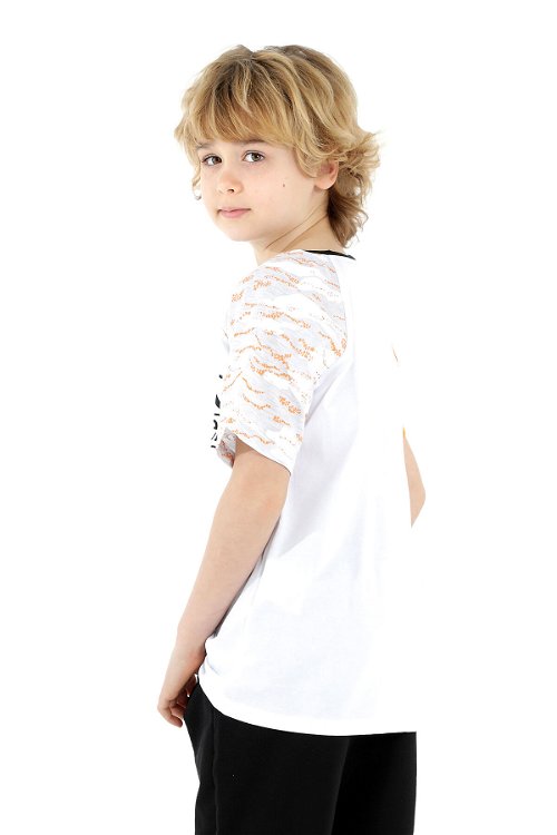 Slazenger PARVEEN Erkek Çocuk Kısa Kol T-Shirt Beyaz