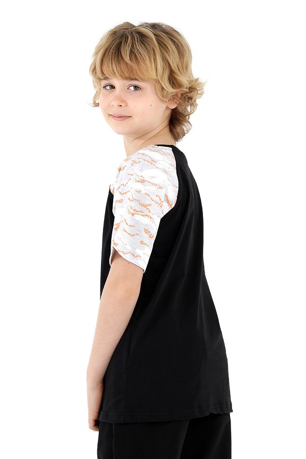 Slazenger PARVEEN Erkek Çocuk Kısa Kol T-Shirt Siyah