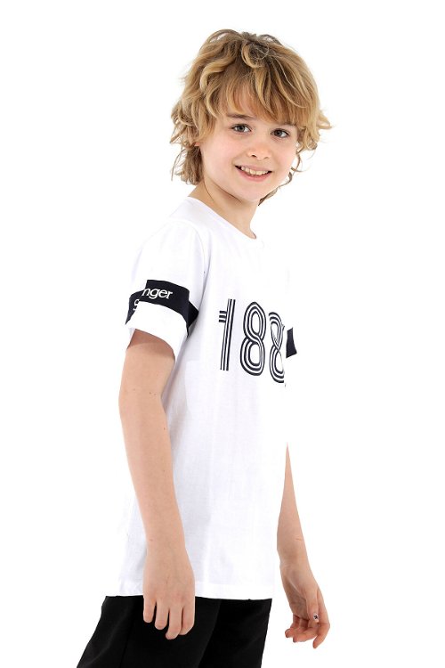 Slazenger PASSANG Erkek Çocuk Kısa Kol T-Shirt Beyaz