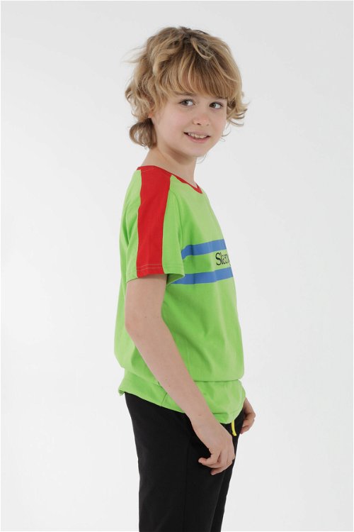 Slazenger PAT Erkek Çocuk Kısa Kol T-Shirt Yeşil