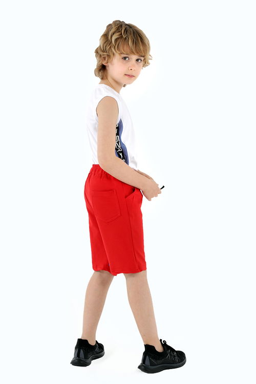 PAULIEN IN Erkek Çocuk Şort Kırmızı