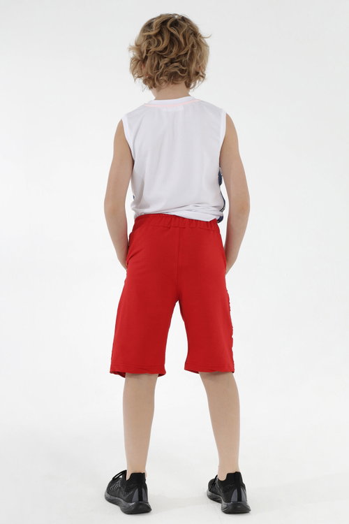 Slazenger PAVEL Erkek Çocuk Cepli Kırmızı Şort