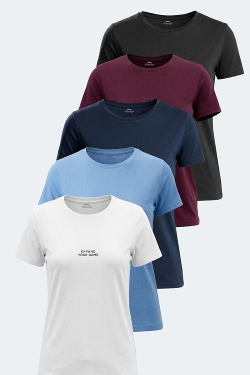 Slazenger PAYTONS 5 li Set Kadın Tişört