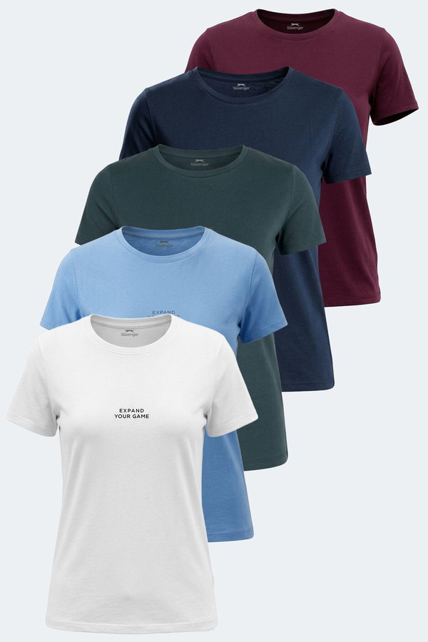Slazenger PAYTONS 5 li Set Kadın Tişört