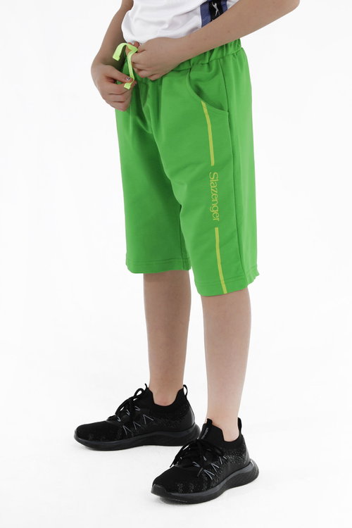 Slazenger PECE Erkek Çocuk Cepli Yeşil Şort