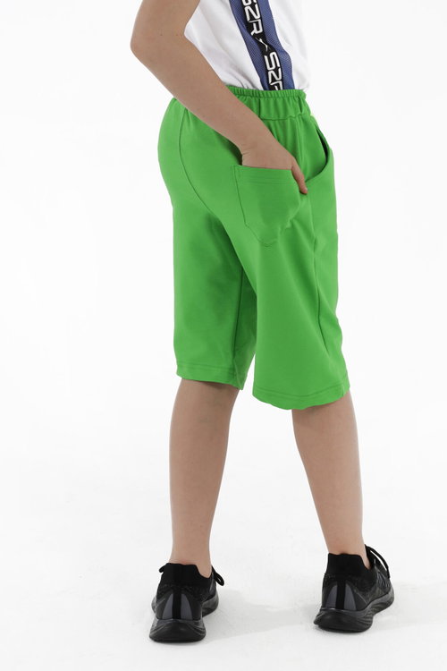 Slazenger PECE Erkek Çocuk Cepli Yeşil Şort