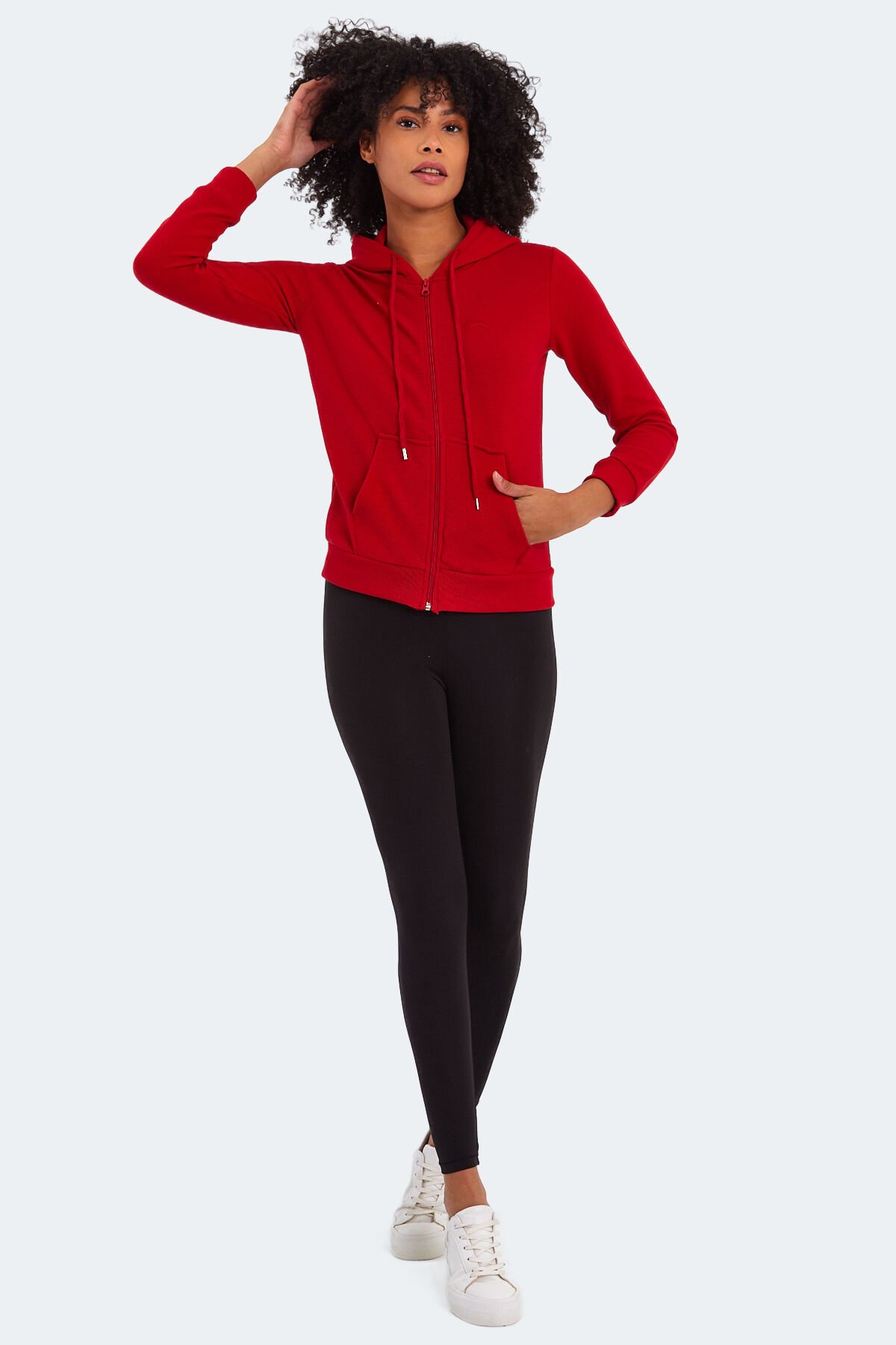 Slazenger PEMA I Kadın Sweatshirt Kırmızı - Thumbnail