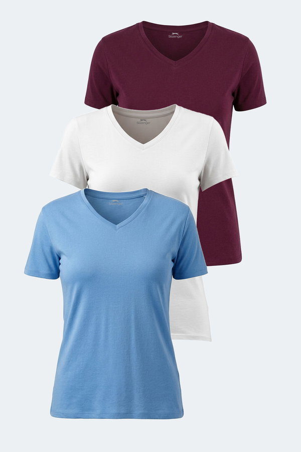 Slazenger PERICAS 3 lü Set Kadın Tişört