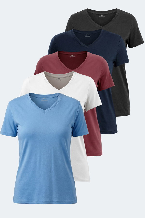 Slazenger PERICAS 5 li Set Kadın Tişört