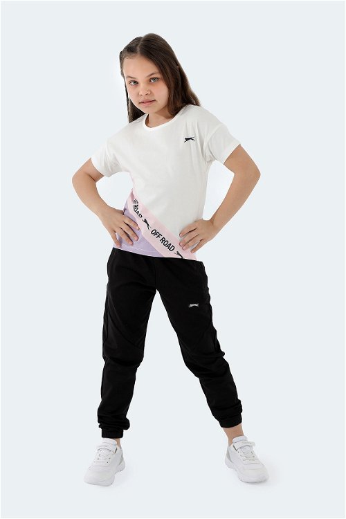 Slazenger PINA Kız Çocuk Kısa Kol T-Shirt Beyaz