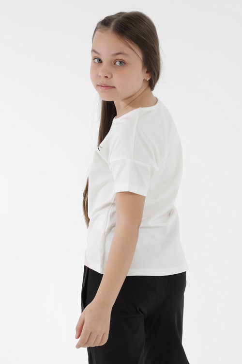 Slazenger PINA Kız Çocuk Beyaz Tişört