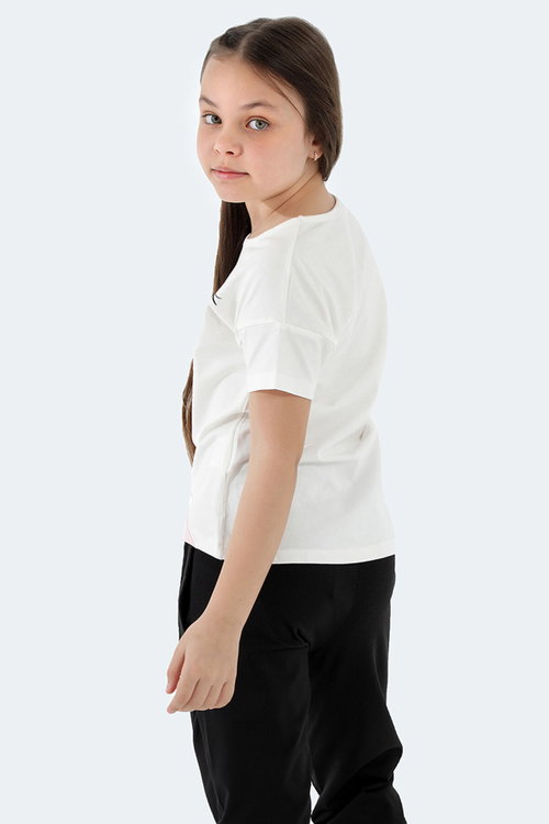 Slazenger PINA Kız Çocuk Beyaz Tişört