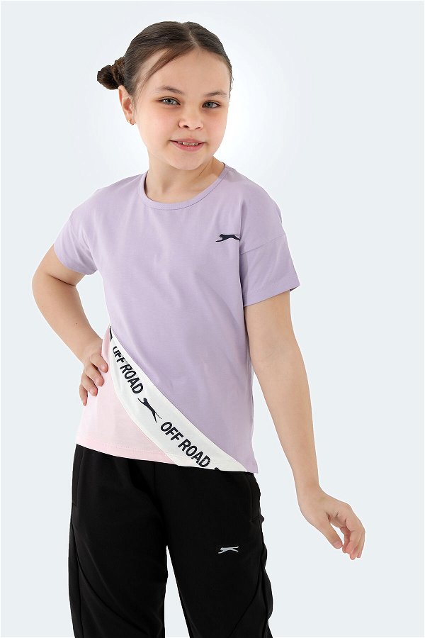 PINA Kız Çocuk Kısa Kollu T-Shirt Lila