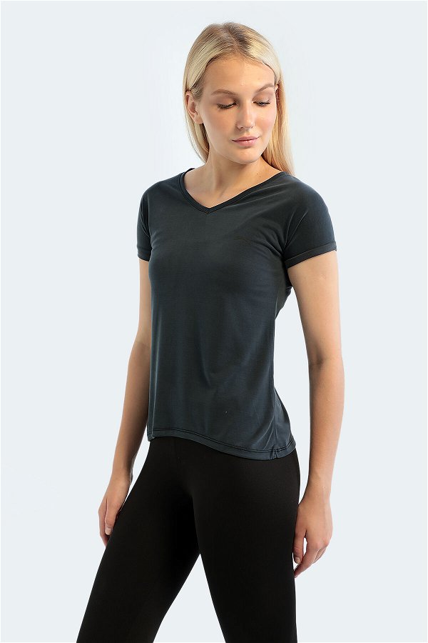 Slazenger PLAY Kadın Kısa Kol T-Shirt Siyah