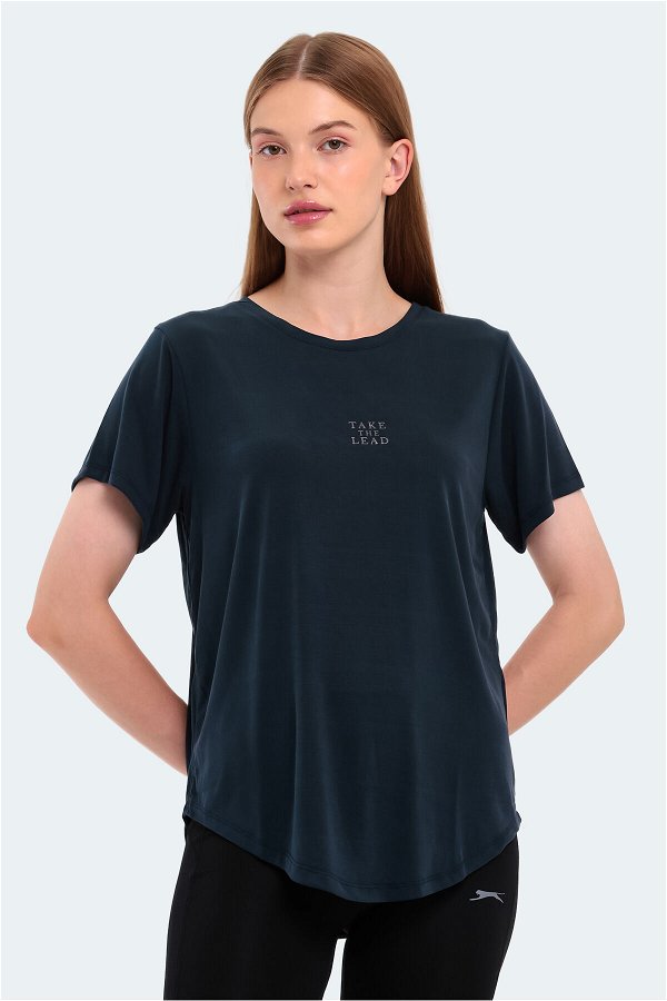 Slazenger PLUS Kadın Kısa Kol T-Shirt Lacivert