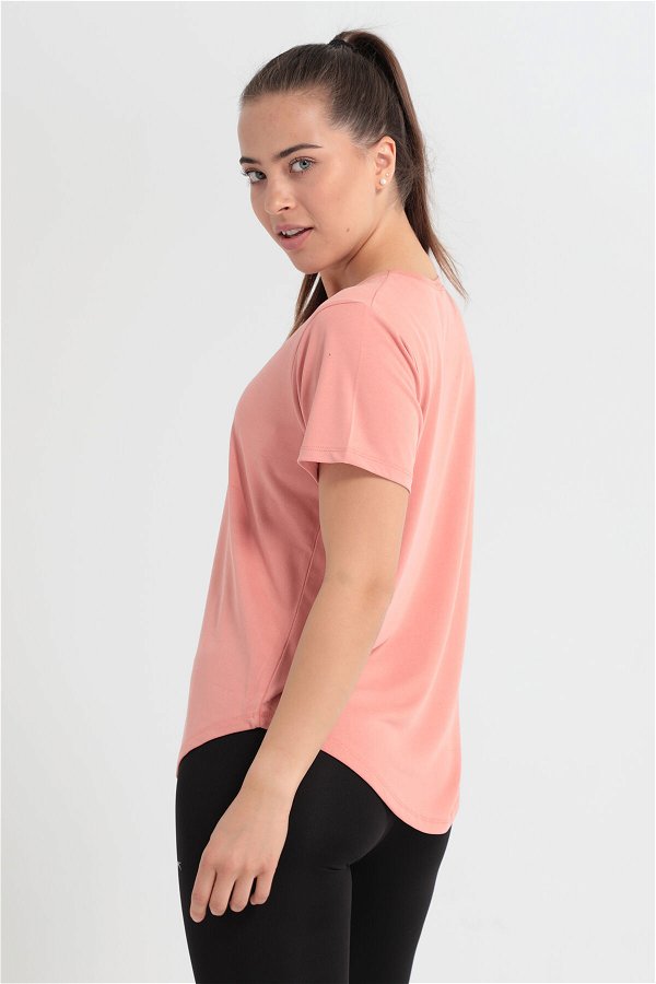 Slazenger PLUS Kadın Kısa Kol T-Shirt Somon