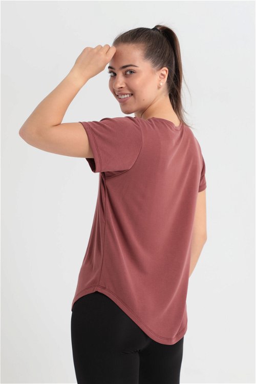 Slazenger PLUS Kadın Kısa Kol T-Shirt Tarçın