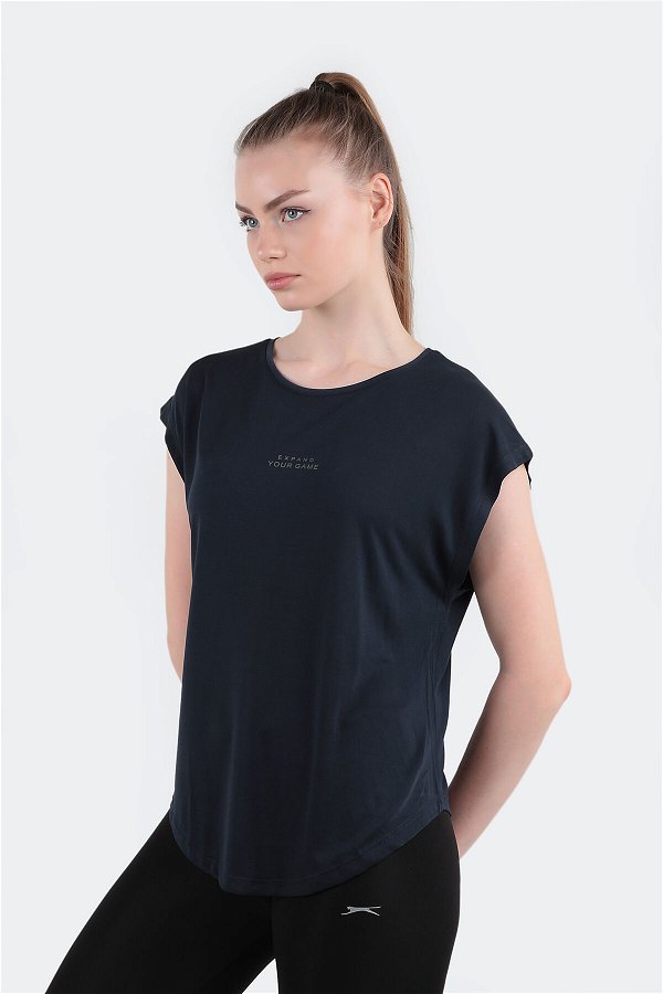 POLINA Kadın Kısa Kollu T-Shirt Lacivert
