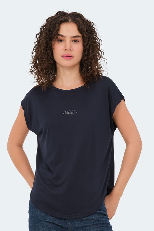 POLINA Kadın Kısa Kollu T-Shirt Lacivert