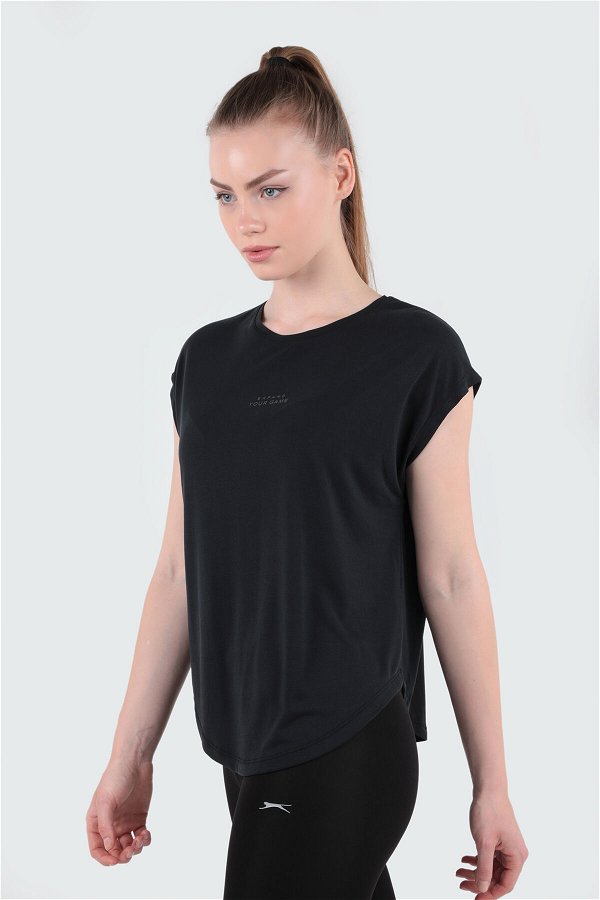 POLINA Kadın Kısa Kollu T-Shirt Siyah