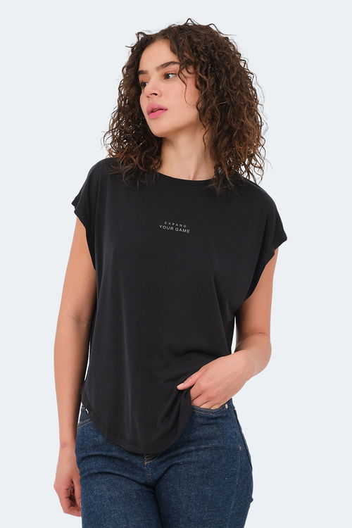 POLINA Kadın Kısa Kollu T-Shirt Siyah