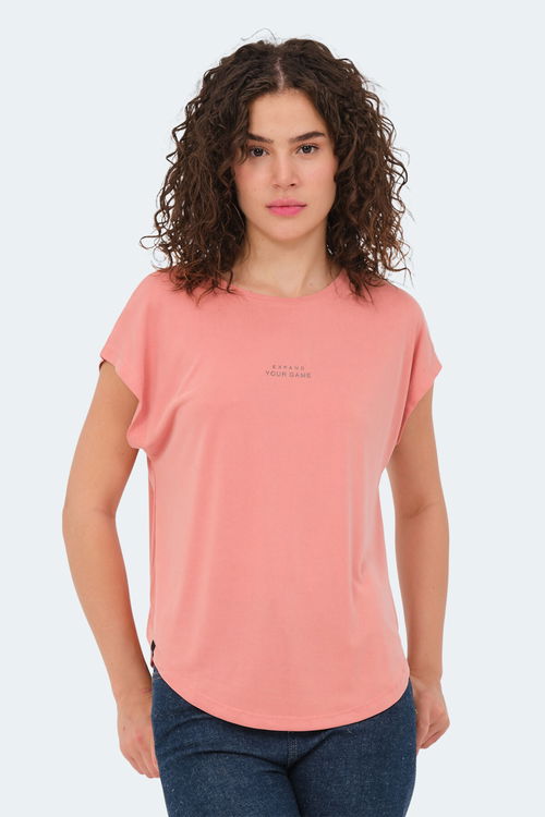 Slazenger POLINA Kadın Kısa Kol T-Shirt Somon