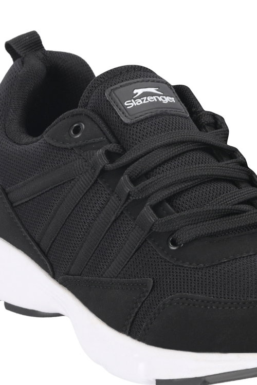 Slazenger POLISH I Erkek Büyük Beden Siyah / Beyaz Koşu & Yürüyüş Spor Ayakkabısı