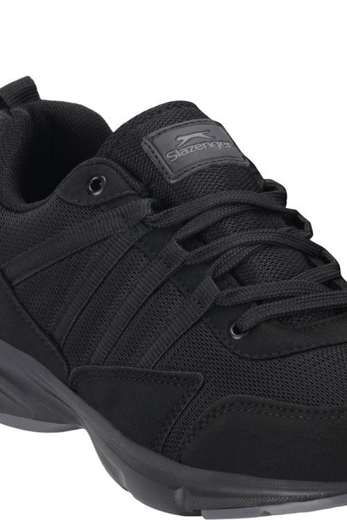 Slazenger POLISH I Erkek Büyük Beden Siyah / Siyah Koşu & Yürüyüş Spor Ayakkabısı