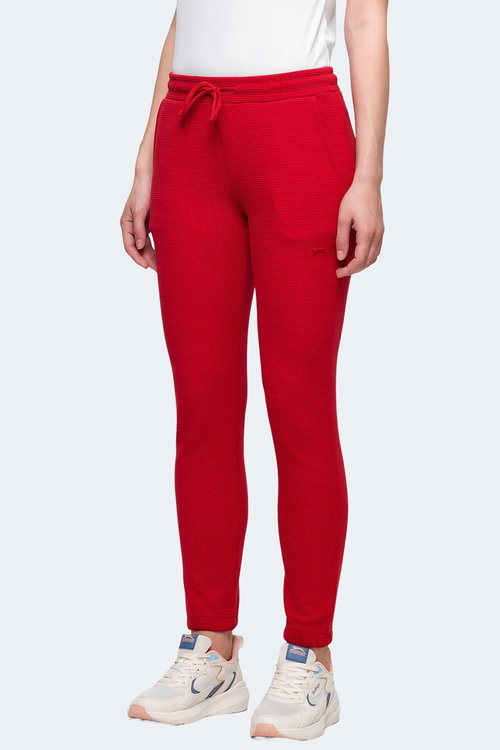 Slazenger POLL 2 Lİ SET Kadın Bej - Kırmızı Eşofman Altı