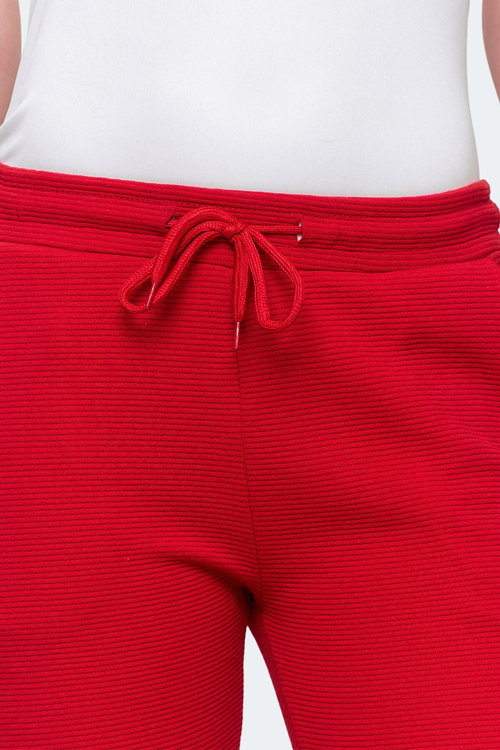 Slazenger POLL 2 Lİ SET Kadın Bej - Kırmızı Eşofman Altı