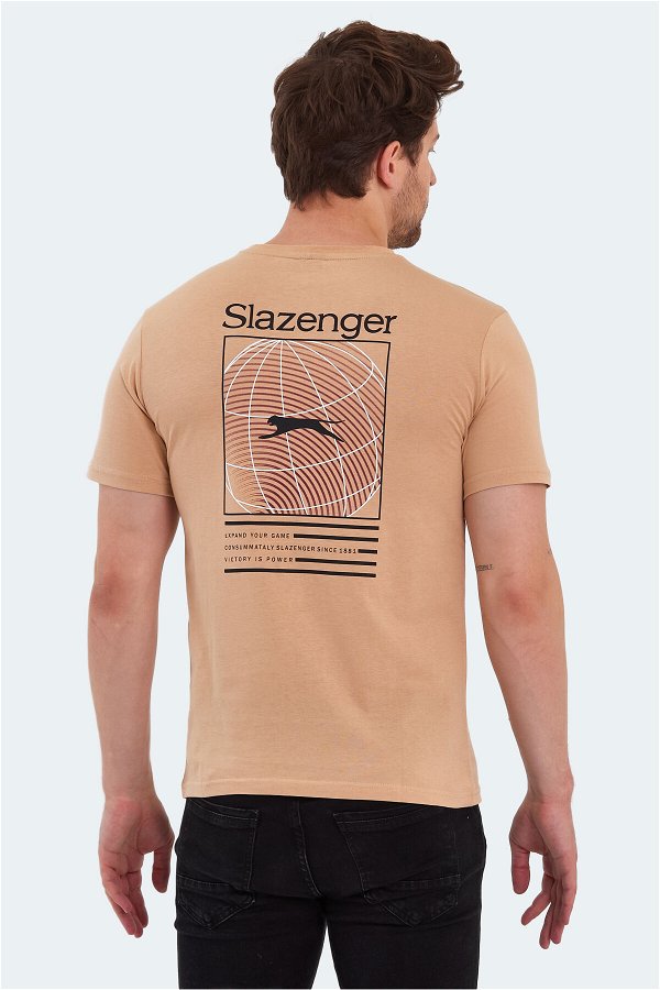 Slazenger POLL Erkek Kısa Kol T-Shirt Bej