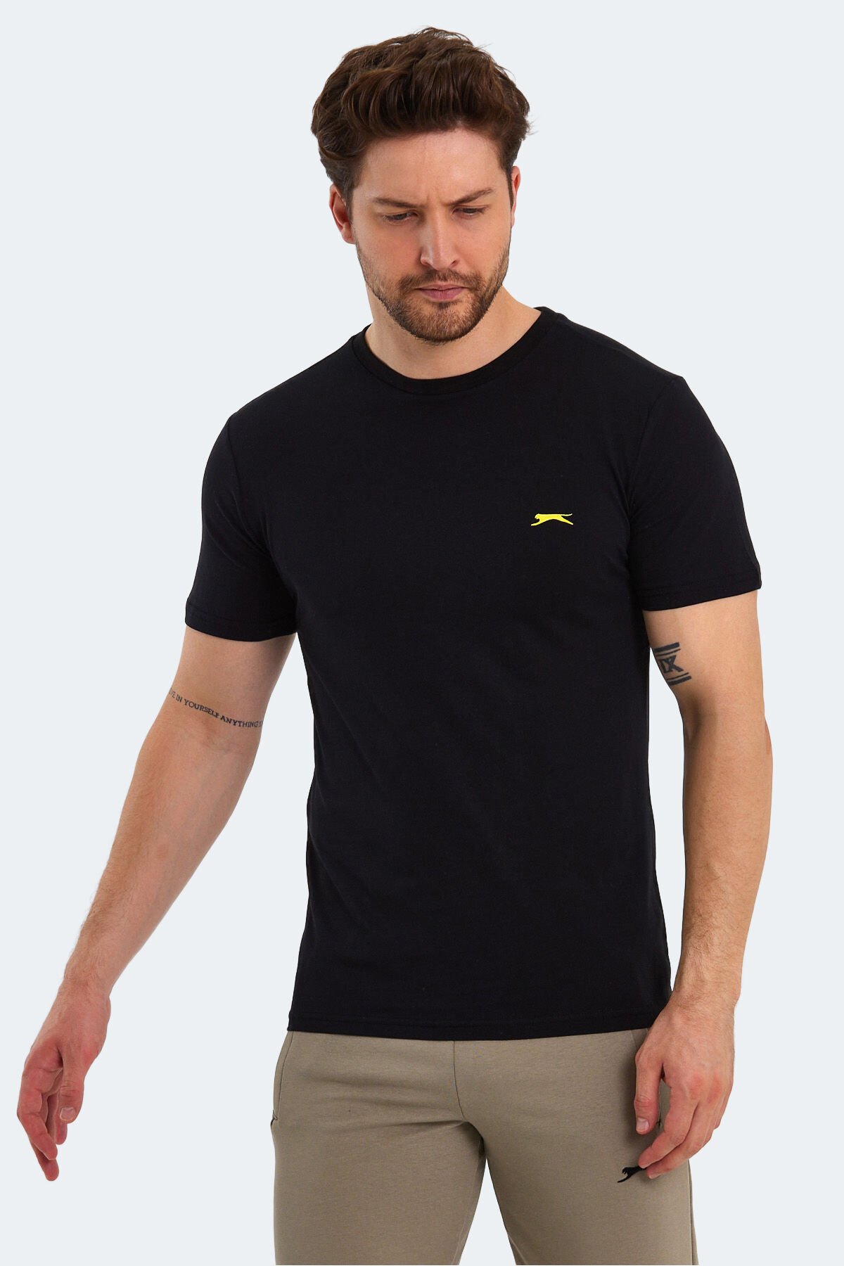 Slazenger POLL Erkek Kısa Kol T-Shirt Siyah - Thumbnail