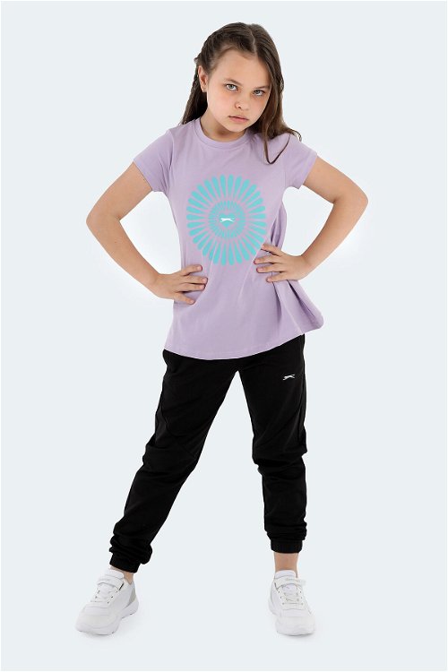 Slazenger POSEIDON Kız Çocuk Kısa Kol T-Shirt Lila