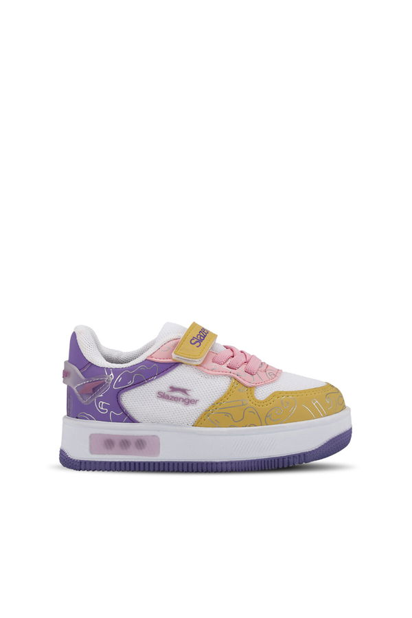 Slazenger PREAT Unisex Çocuk Beyaz / Altın Sneaker