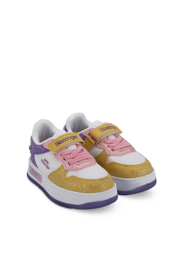 Slazenger PREAT Unisex Çocuk Beyaz / Altın Sneaker