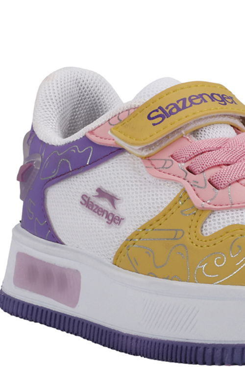 Slazenger PREAT Unisex Çocuk Beyaz / Altın Sneaker