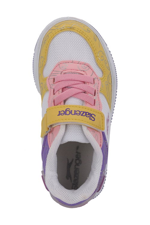 Slazenger PREAT Unisex Çocuk Beyaz / Altın Sneaker