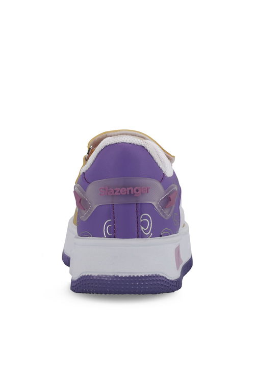 Slazenger PREAT Unisex Çocuk Beyaz / Altın Sneaker