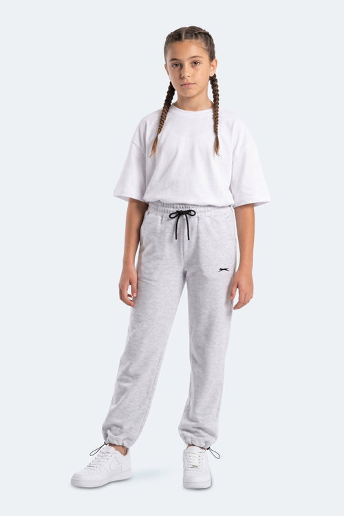 Slazenger PUNTO Unisex Çocuk Gri Eşofman Altı