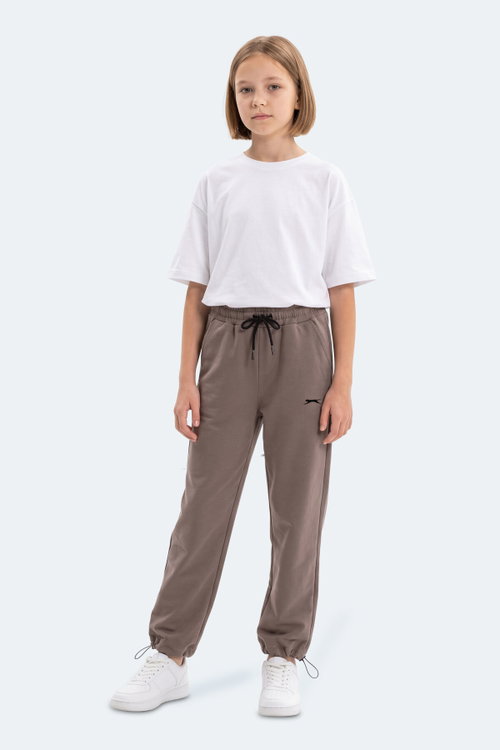Slazenger PUNTO Unisex Çocuk Kahve Eşofman Altı