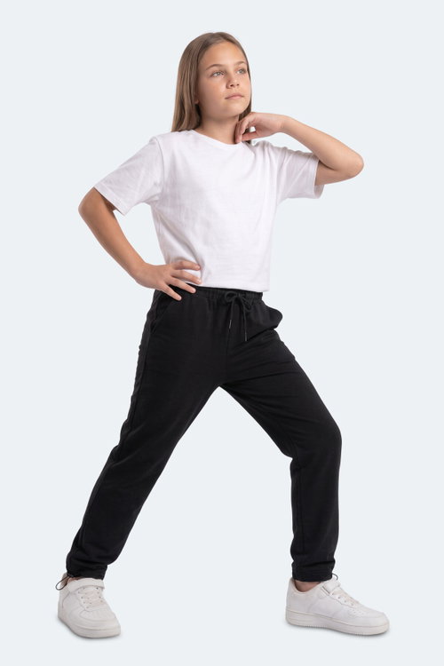 Slazenger PUNTO Unisex Çocuk Siyah Eşofman Altı